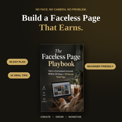 The Faceless Page Playbook™ | Build, Grow & Monetize