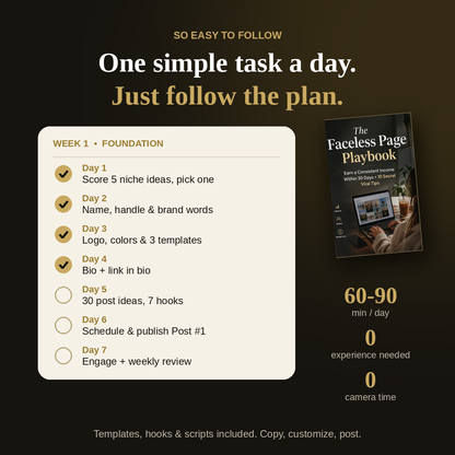 The Faceless Page Playbook™ | Build, Grow & Monetize