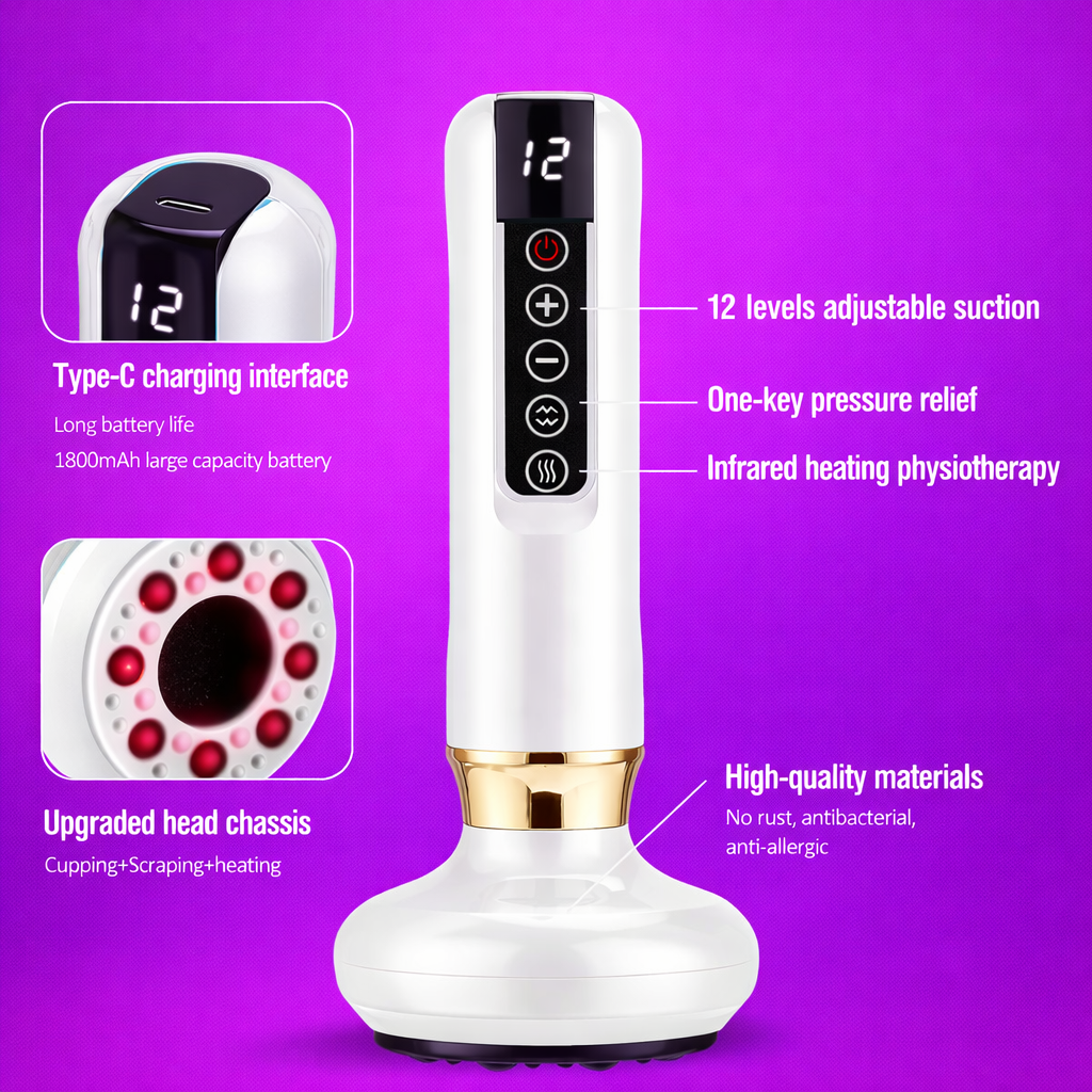 InfraGlow™ Anti-Cellulite Vacuum Cupping & Guasha Massager