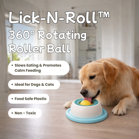 Lick-N-Roll™ | 360° Rotating Roller Ball Slow Feeder