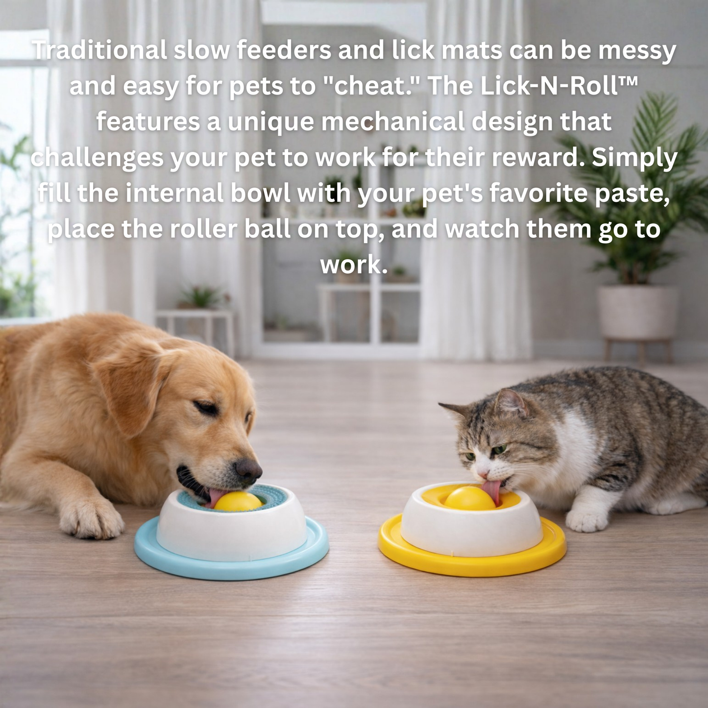 Lick-N-Roll™ | 360° Rotating Roller Ball Slow Feeder
