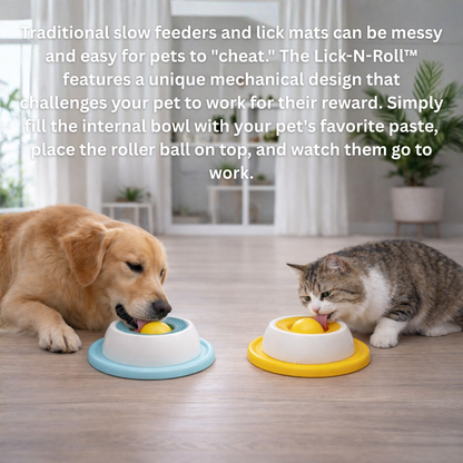 Lick-N-Roll™ | 360° Rotating Roller Ball Slow Feeder